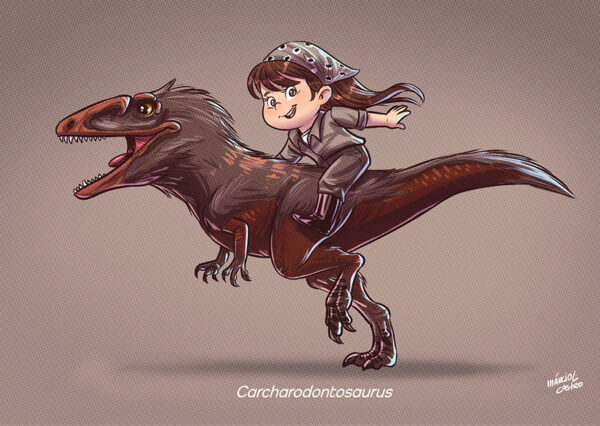 Print {Carcharodontosaurus + Giovanninha}